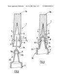 SHIELD FOR COVERING THE EXTREMITY OF AN ADMINISTRATION DEVICE OR ASSEMBLY, AN ASSEMBLY AND AN ADMINISTRATION DEVICE diagram and image