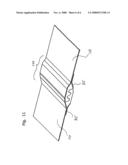 DEVICE FOR CREATING A SEAL BETWEEN FABRICS AND/OR OTHER MATERIALS AND METHODS OF MAKING AND USING THE SAME diagram and image