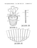 Collapsible and/or erectable floral containers diagram and image