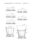 Collapsible and/or erectable floral containers diagram and image