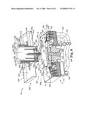 Barrier structure and nozzle device for use in tools used to process microelectronic workpieces with one or more treatment fluids diagram and image