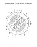 Barrier structure and nozzle device for use in tools used to process microelectronic workpieces with one or more treatment fluids diagram and image