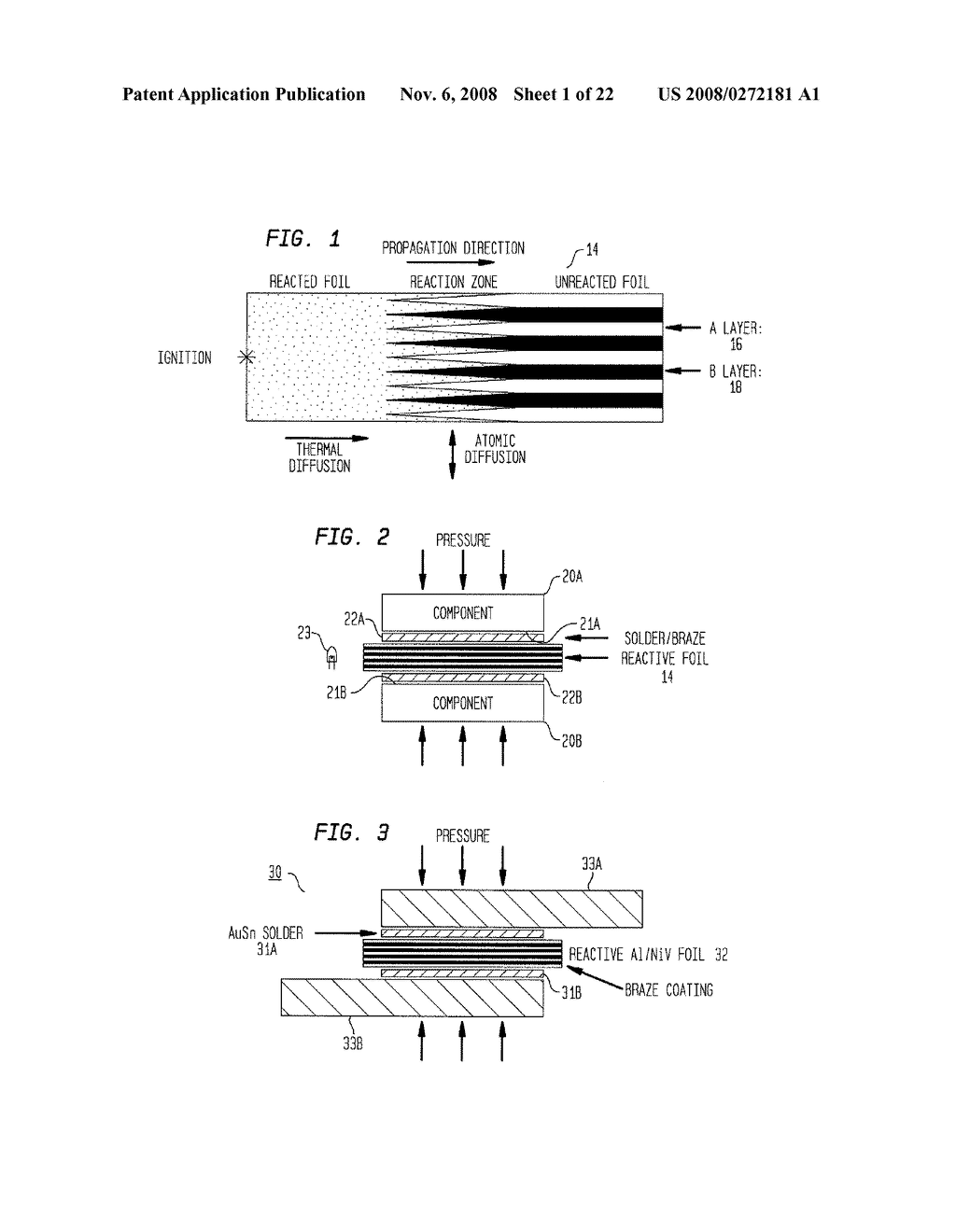 METHOD FOR MAKING NANOSTRUCTURED SOLDERED OR BRAZED JOINTS WITH REACTIVE MULTILAYER FOILS - diagram, schematic, and image 02