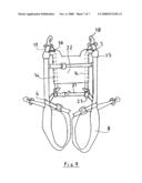 Equipment for a jump in an oversized parachute diagram and image