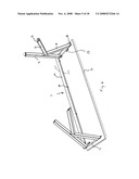 High capacity work table having K-shaped legs for improved stability diagram and image