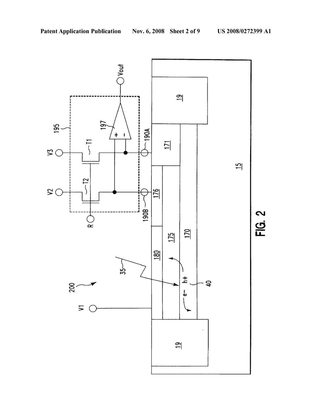 PIXEL SENSOR CELL FOR COLLECTING ELECTRONS AND HOLES - diagram, schematic, and image 03