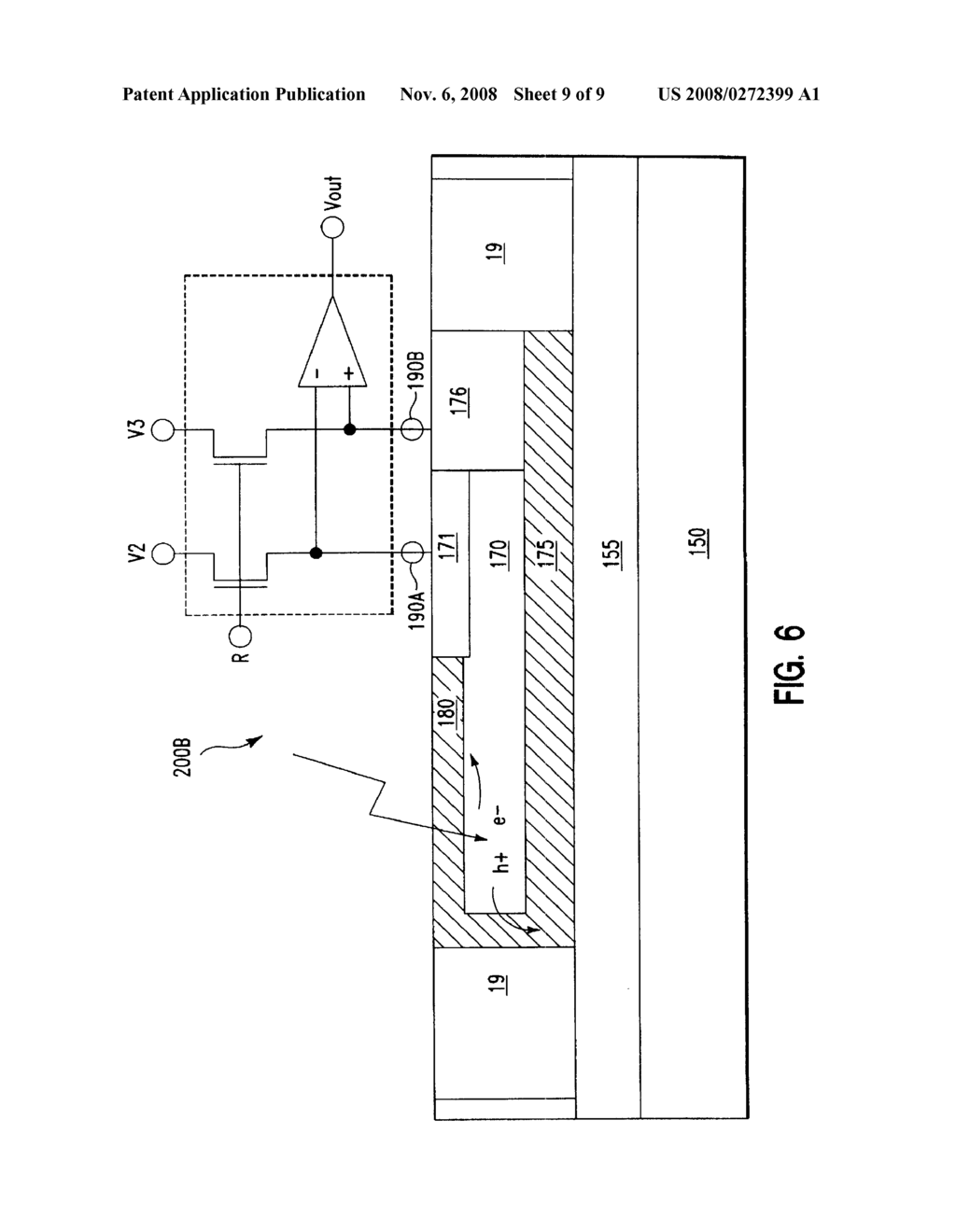 PIXEL SENSOR CELL FOR COLLECTING ELECTRONS AND HOLES - diagram, schematic, and image 10