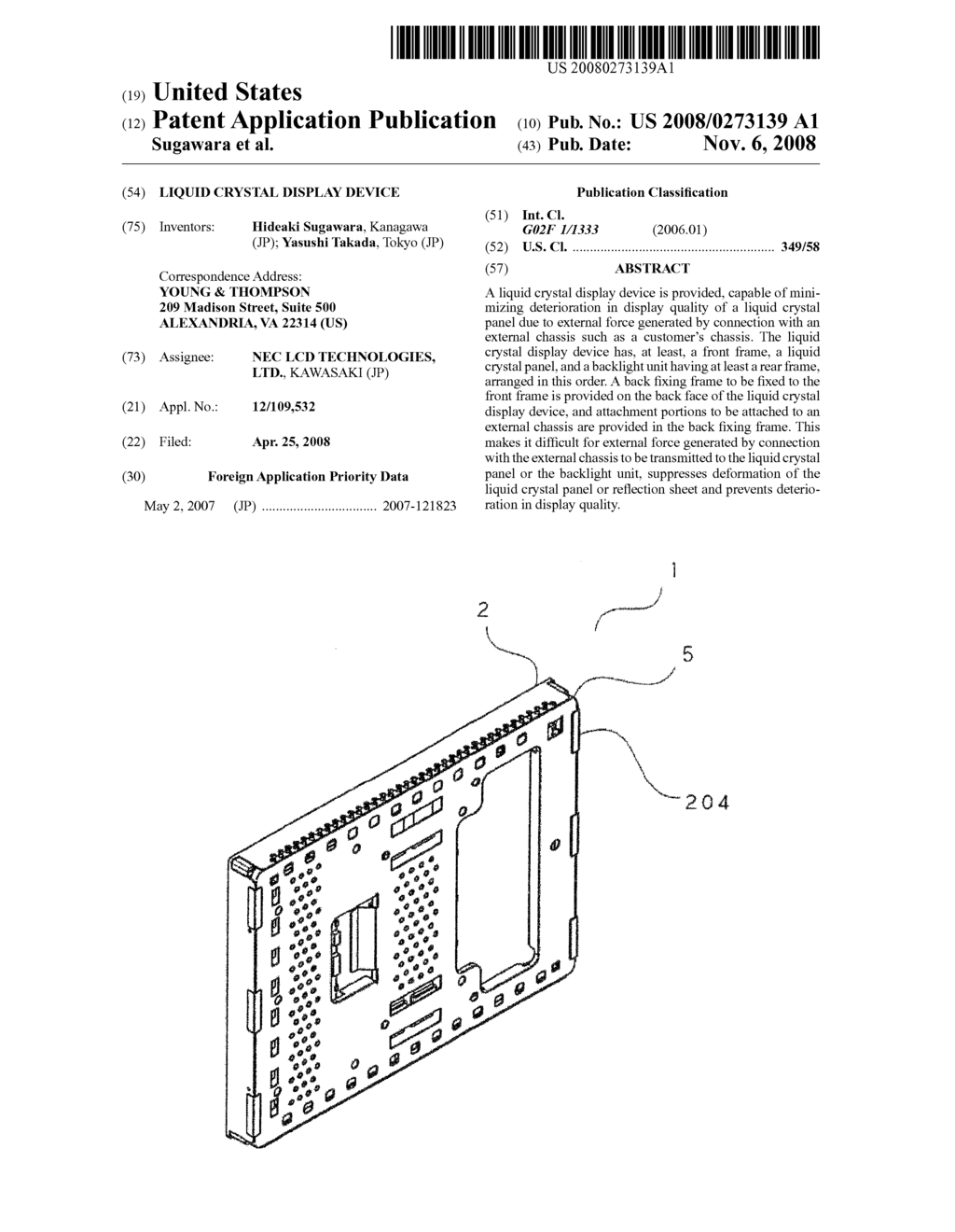 LIQUID CRYSTAL DISPLAY DEVICE - diagram, schematic, and image 01