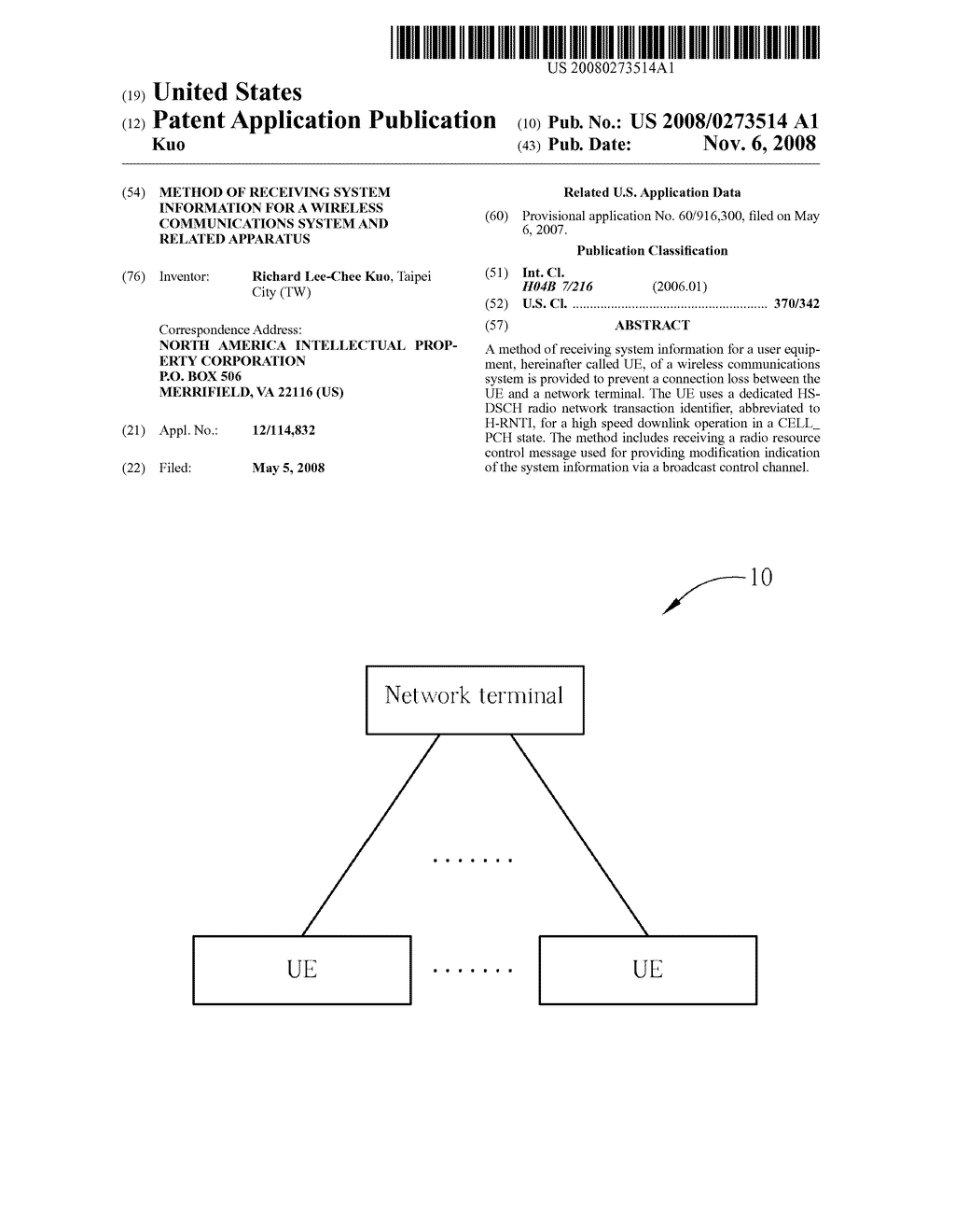 Method of Receiving System Information for a Wireless Communications System and Related Apparatus - diagram, schematic, and image 01