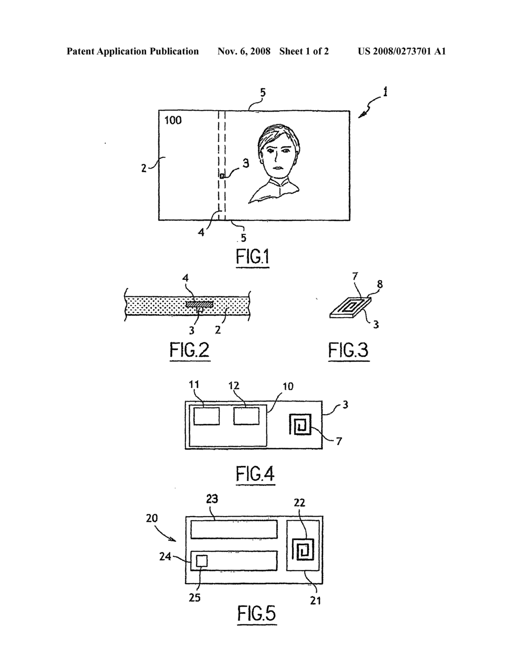 Secure Paper Comprising a Fiber Layer and an Electronic Chip - diagram, schematic, and image 02