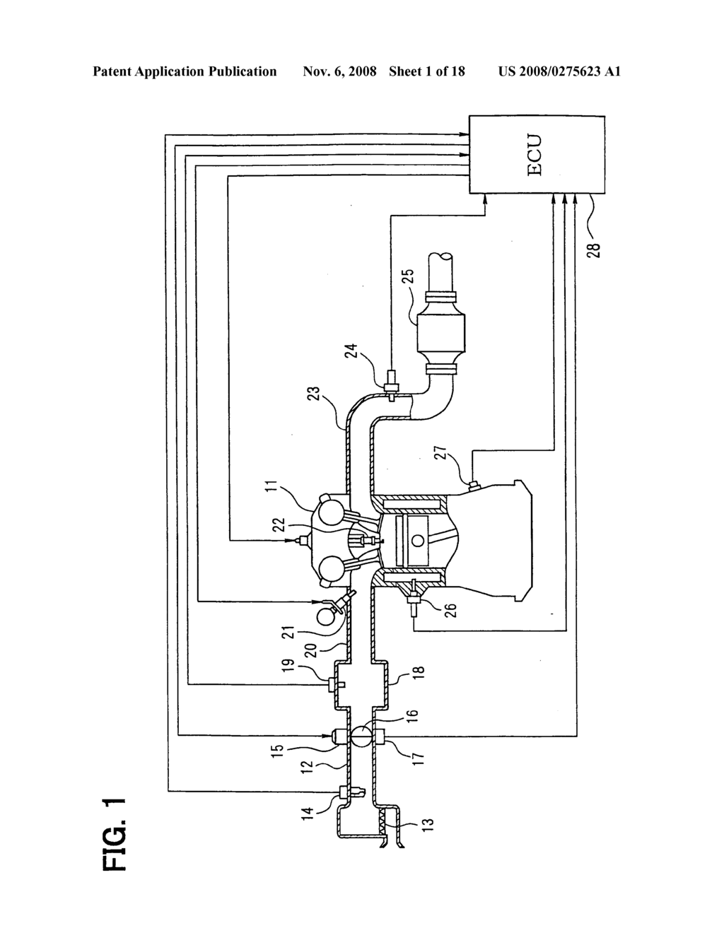 Air-fuel ratio controller for an internal combustion engine and diagnosis apparatus for intake sensors - diagram, schematic, and image 02