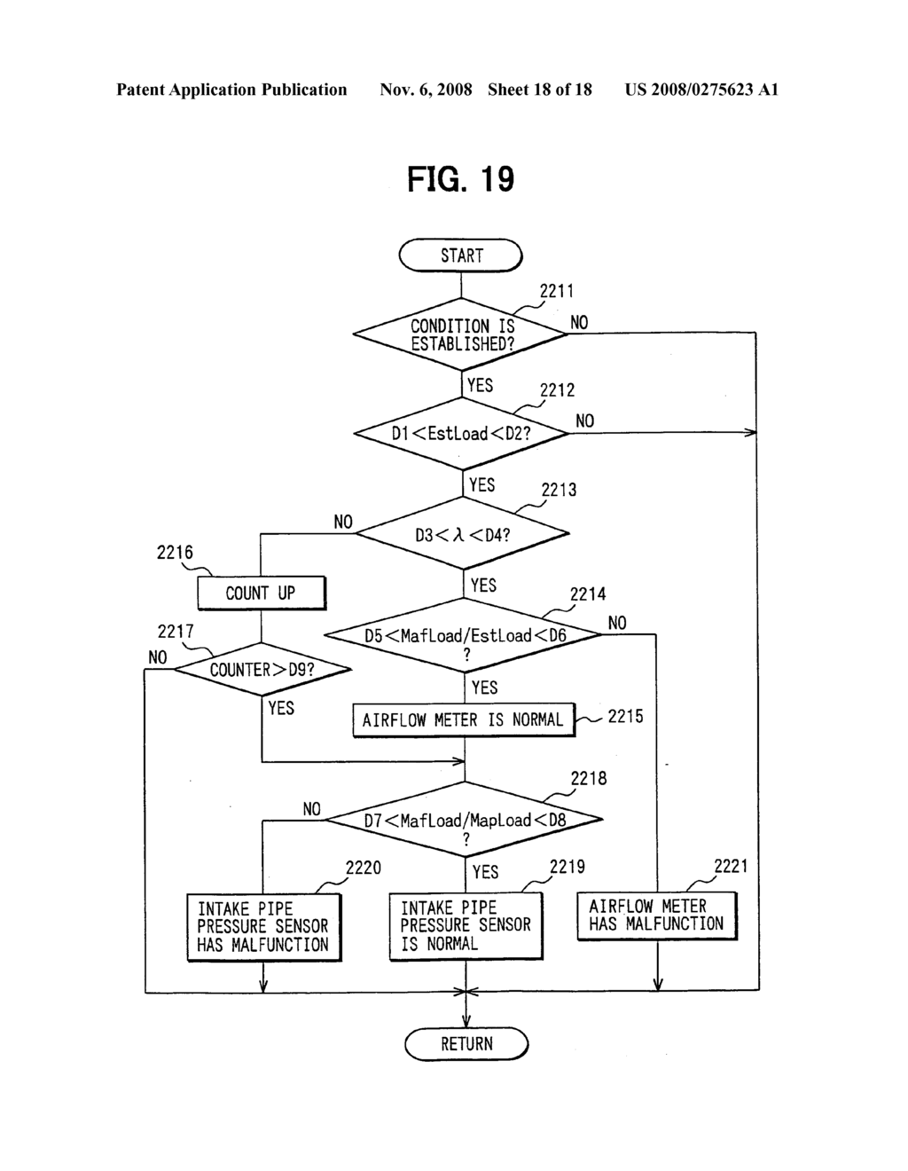 Air-fuel ratio controller for an internal combustion engine and diagnosis apparatus for intake sensors - diagram, schematic, and image 19