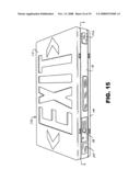 Exit signs with and without emergency lighting diagram and image