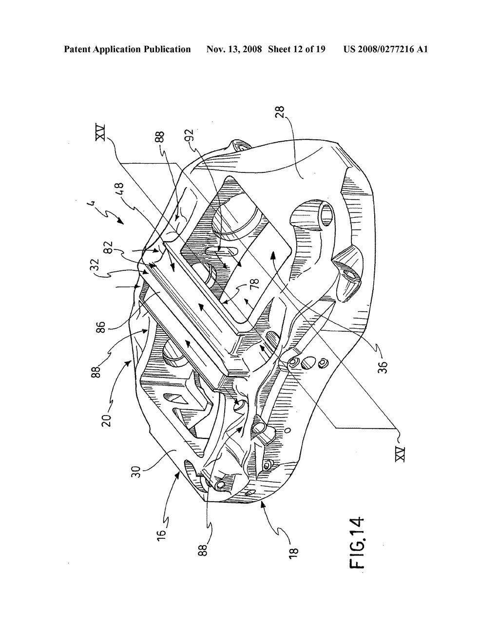 Disc Brake Caliper with a Cooling Duct - diagram, schematic, and image 13