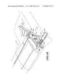 VEHICLE ARTICLE CARRIER HAVING SINGLE SIDE RELEASE MECHANISM diagram and image