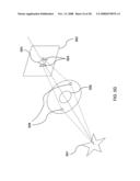 Single-lens, single-sensor 3-D imaging device with a central aperture for obtaining camera position diagram and image