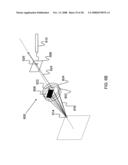 Single-lens, single-sensor 3-D imaging device with a central aperture for obtaining camera position diagram and image