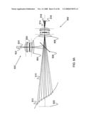 Single-lens, single-sensor 3-D imaging device with a central aperture for obtaining camera position diagram and image