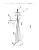 Single-lens, single-sensor 3-D imaging device with a central aperture for obtaining camera position diagram and image