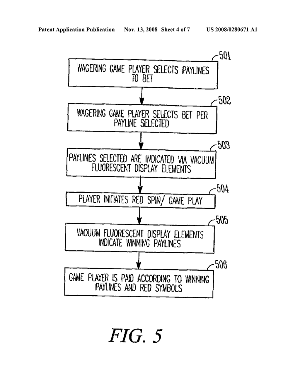 Wagering Game System with Vacuum Fluorescent Display - diagram, schematic, and image 05