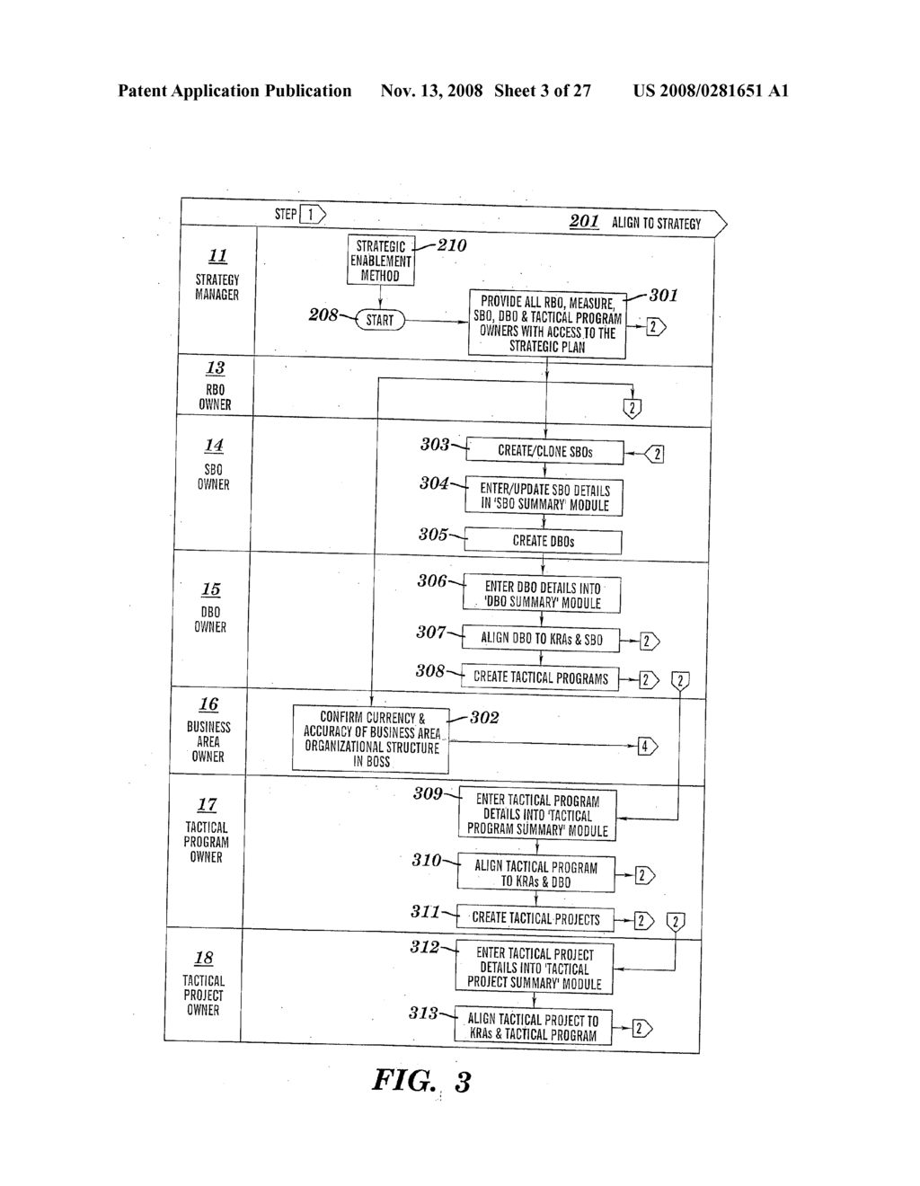 METHOD AND SYSTEM FOR MANAGING A STRATEGIC PLAN VIA DEFINING AND ALIGNING STRATEGIC PLAN ELEMENTS - diagram, schematic, and image 04