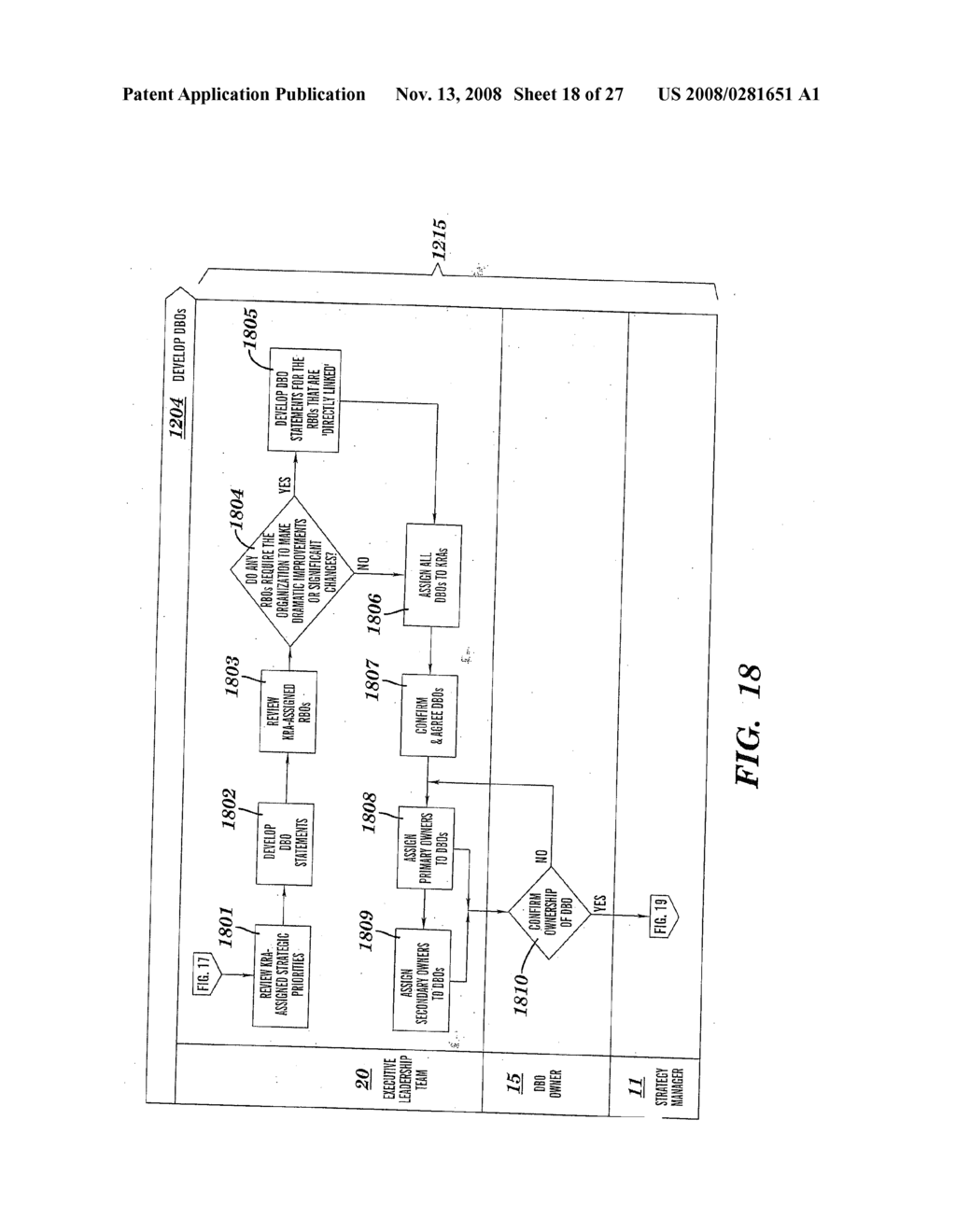 METHOD AND SYSTEM FOR MANAGING A STRATEGIC PLAN VIA DEFINING AND ALIGNING STRATEGIC PLAN ELEMENTS - diagram, schematic, and image 19