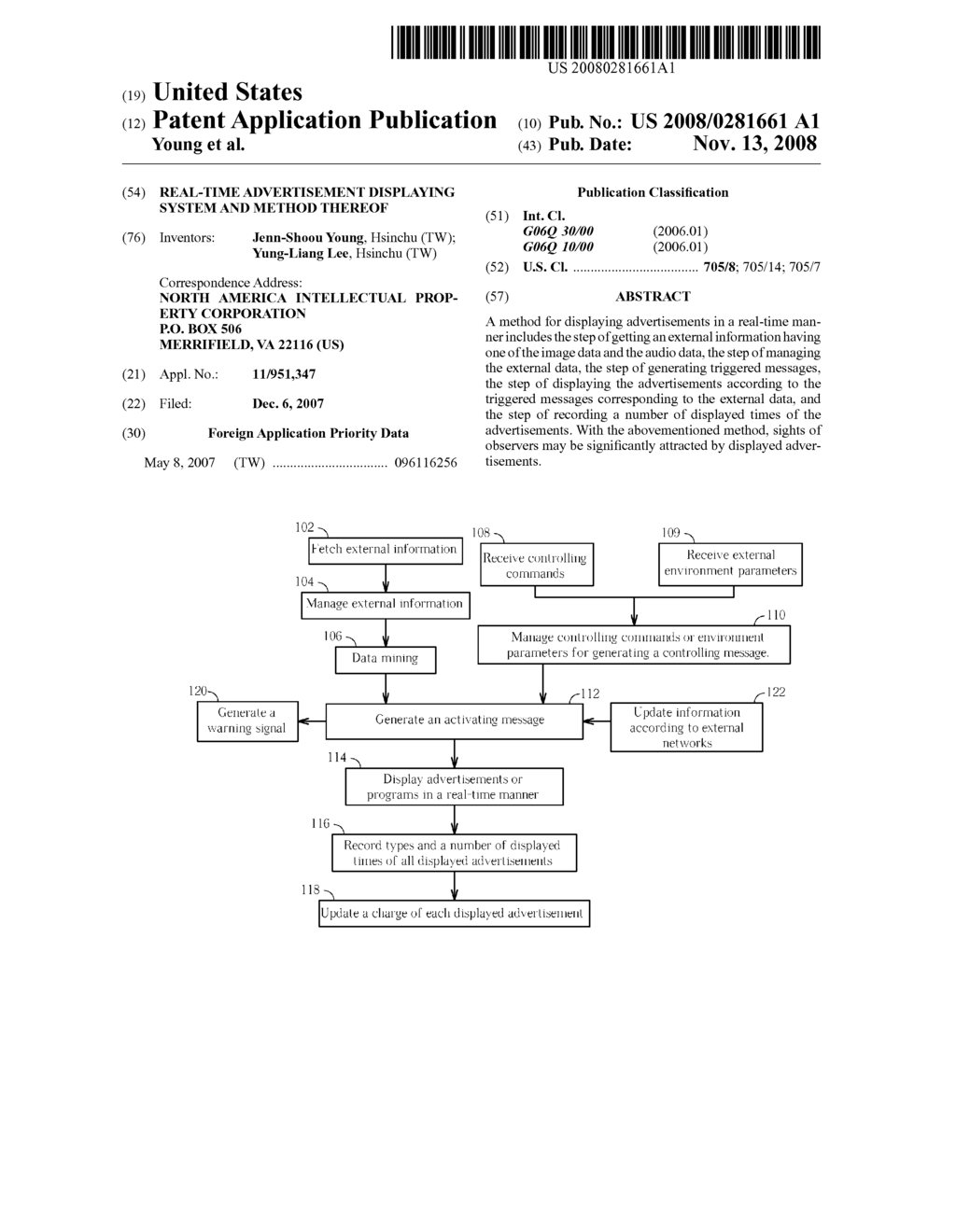 Real-time Advertisement Displaying System and Method thereof - diagram, schematic, and image 01