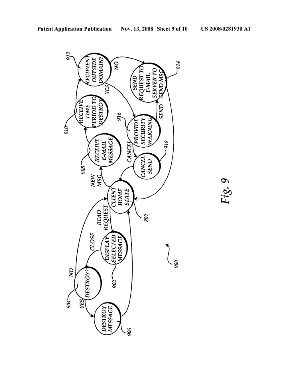 Method, System, and Apparatus for Providing Self-Destructing Electronic Mail Messages - diagram, schematic, and image 10