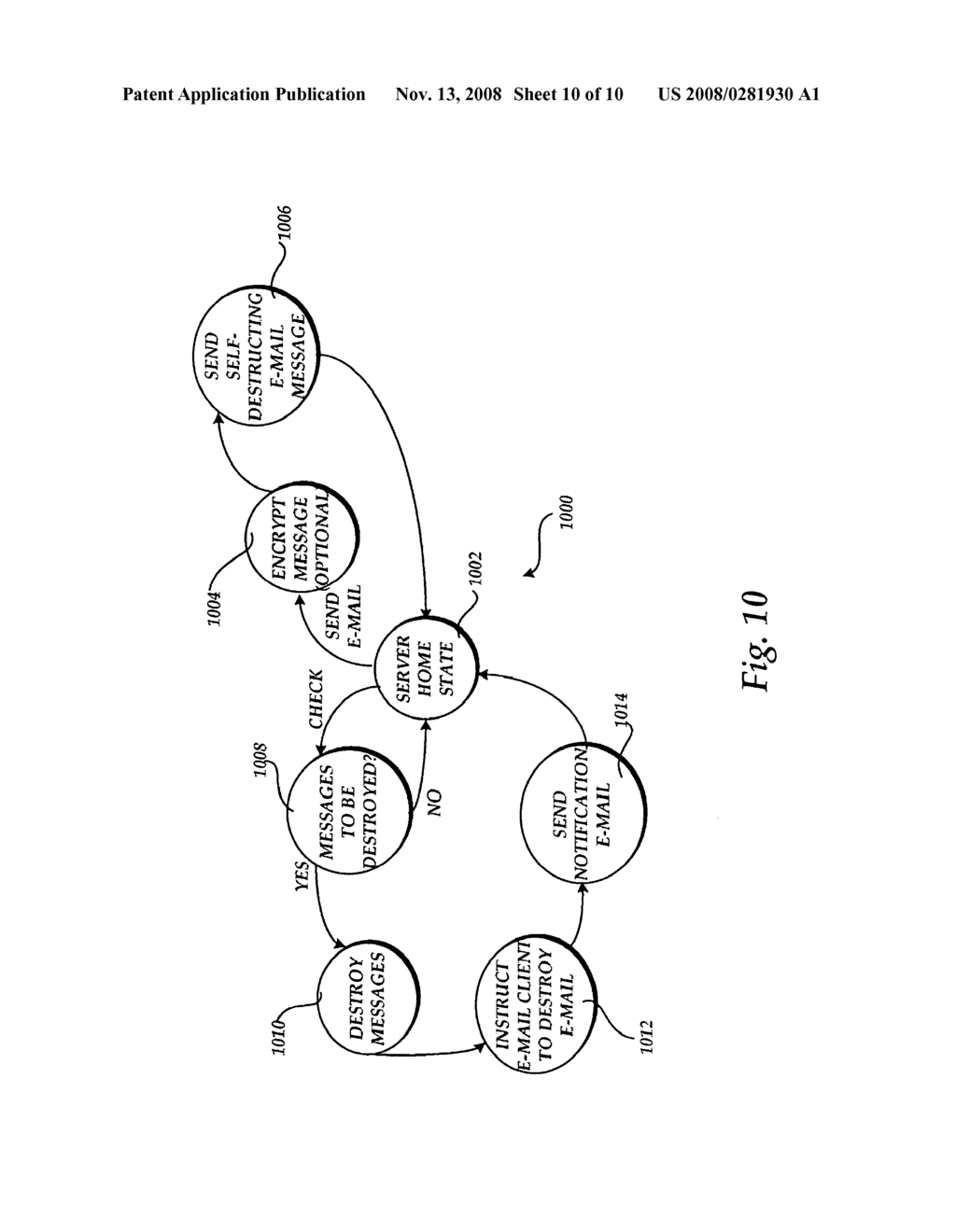 Method, System, and Apparatus for Providing Self-Destructing Electronic Mail Messages - diagram, schematic, and image 11