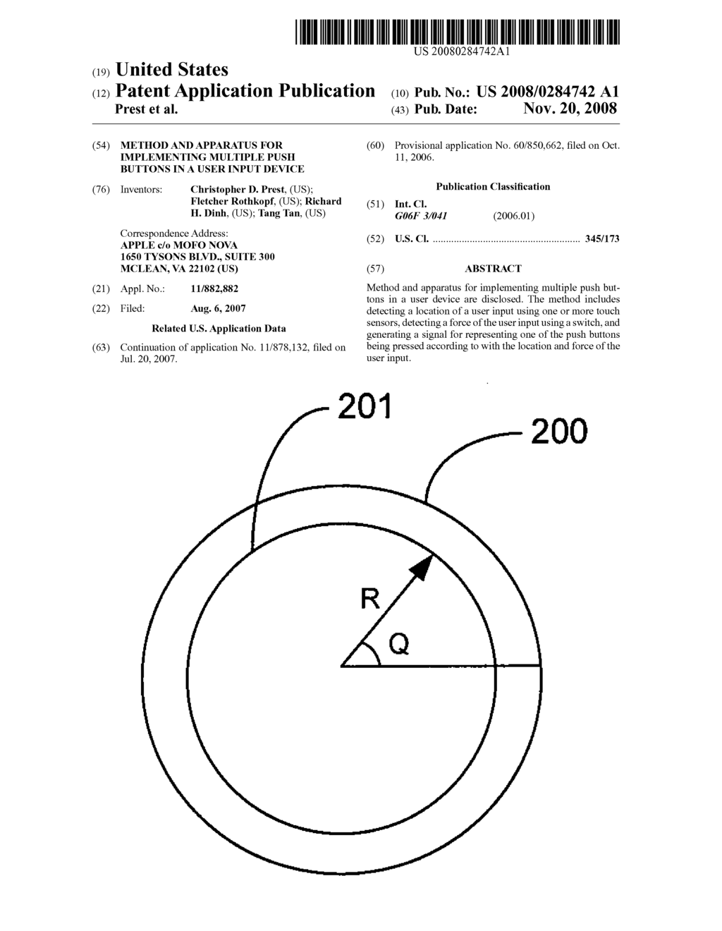 Method and apparatus for implementing multiple push buttons in a user input device - diagram, schematic, and image 01