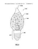 Light emitting diode (LED) light bulb diagram and image