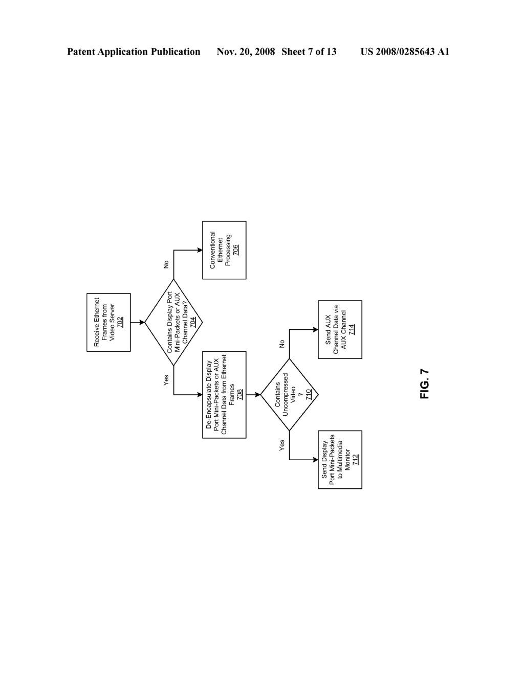 METHOD AND SYSTEM FOR TRANSFORMING UNCOMPRESSED VIDEO TRAFFIC TO NETWORK-AWARE ETHERNET TRAFFIC WITH A/V BRIDGING CAPABILITIES AND A/V BRIDGING EXTENSIONS - diagram, schematic, and image 08