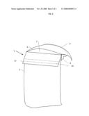 Disposable bag with adhesive strip diagram and image