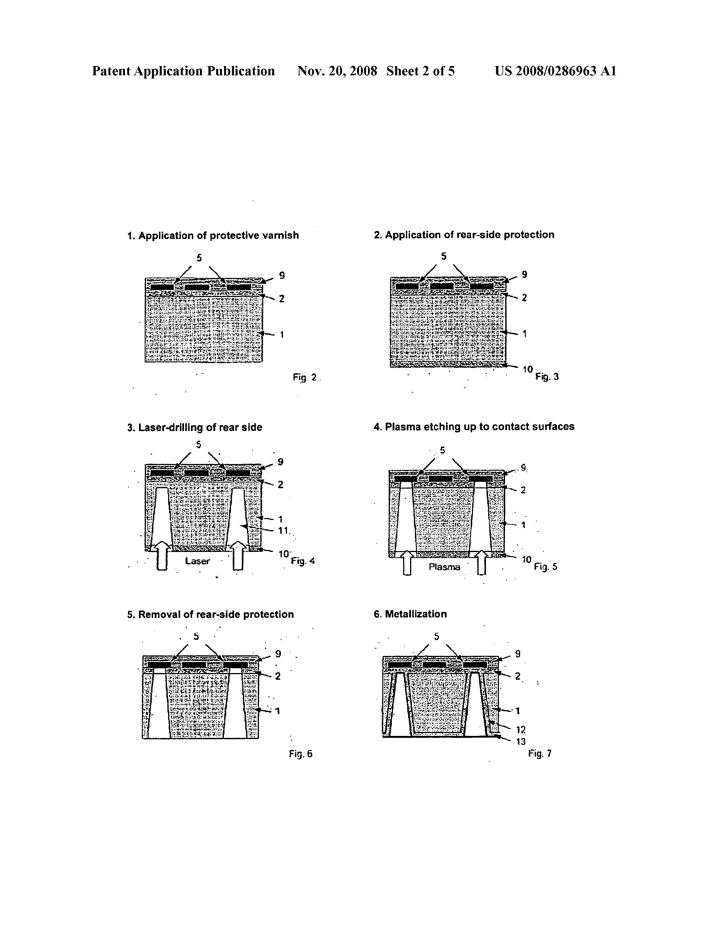 Method for Producing Through-Contacts in Semi-Conductor Wafers - diagram, schematic, and image 03