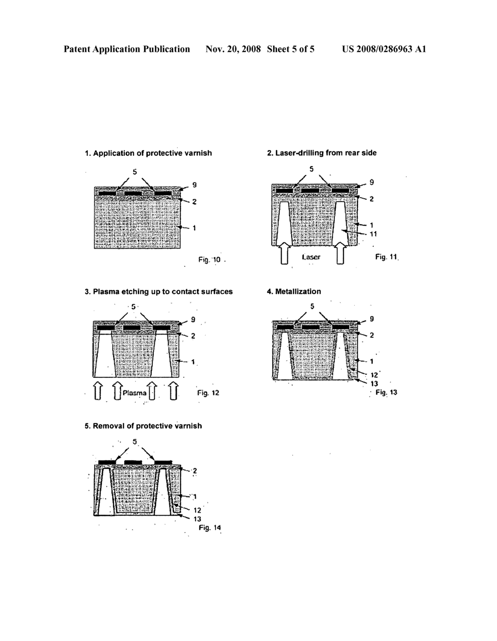 Method for Producing Through-Contacts in Semi-Conductor Wafers - diagram, schematic, and image 06