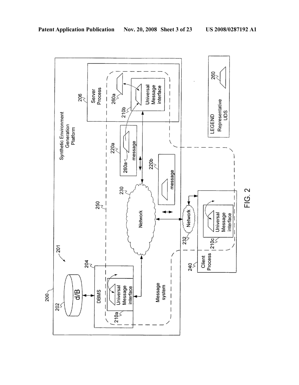 Distributed network architecture for introducing dynamic content into a synthetic environment - diagram, schematic, and image 04