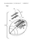 Game ball cover with improved stripes and/or logos diagram and image