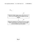 Method for avoiding refreshing a database of metadata associated with digital media content diagram and image