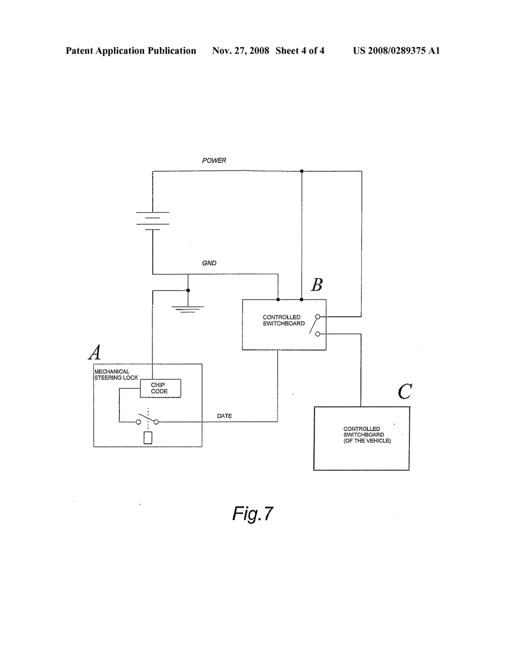 Steering Lock with a Chip, Communicating with a Switchboard - diagram, schematic, and image 05