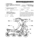 Roller skates with adjustable horizontal dimension diagram and image