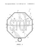 Signal-operable traffic sign assembly diagram and image