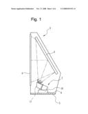 Projection lens unit having reflection mirror in projection lens system and method of and equipment for fixing reflection mirror diagram and image