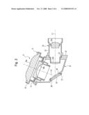 Projection lens unit having reflection mirror in projection lens system and method of and equipment for fixing reflection mirror diagram and image