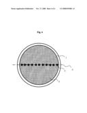 SYNTHETIC QUARTZ GLASS WITH RADIAL DISTRIBUTION OF FAST AXES OF BIREFRINGENCE AND PROCESS FOR PRODUCING THE SAME diagram and image