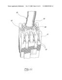 WIRE LEAD GUIDE AND METHOD FOR TERMINATING A COMMUNICATIONS CABLE diagram and image