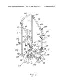 Foldable aquatic stepper diagram and image