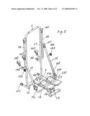 Foldable aquatic stepper diagram and image