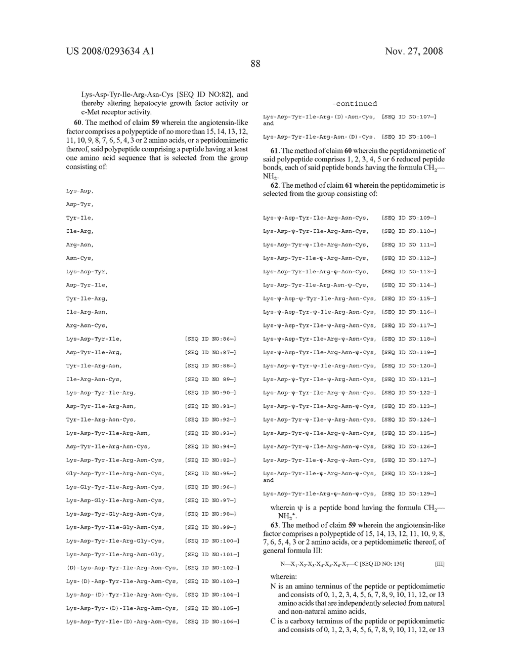 C-MET RECEPTOR REGULATION BY ANGIOTENSIN IV (AT4) RECEPTOR LIGANDS - diagram, schematic, and image 118