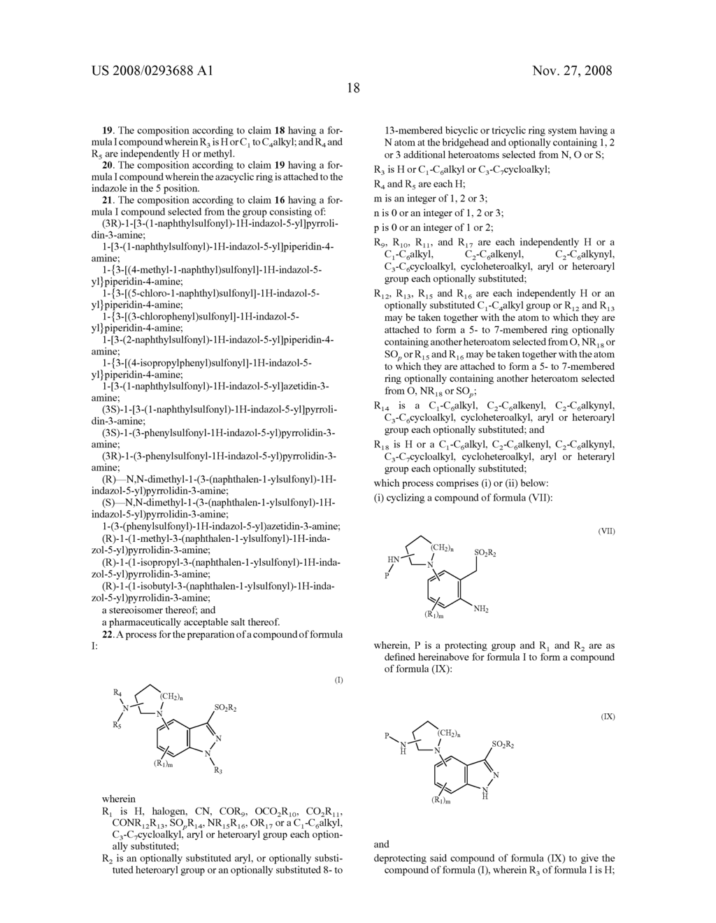 AMINOAZACYCLYL-3-SULFONYLINDAZOLES AS 5-HYDROXYTRYPTAMINE-6 LIGANDS - diagram, schematic, and image 19