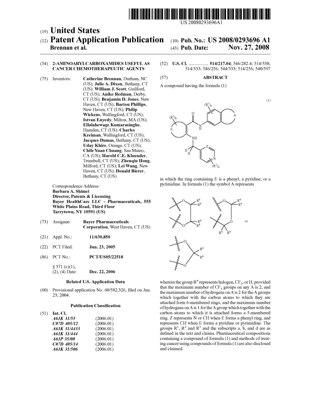 2-Aminoarylcarboxamides Useful as Cancer Chemotherapeutic Agents - diagram, schematic, and image 01